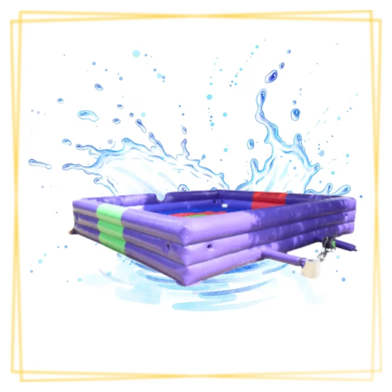 aquarene gonflable avec eau pour animation estivale en extérieur
