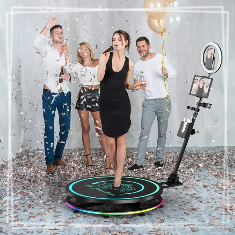 Location borne photo 360 pour événement avec plateforme vidéo immersive