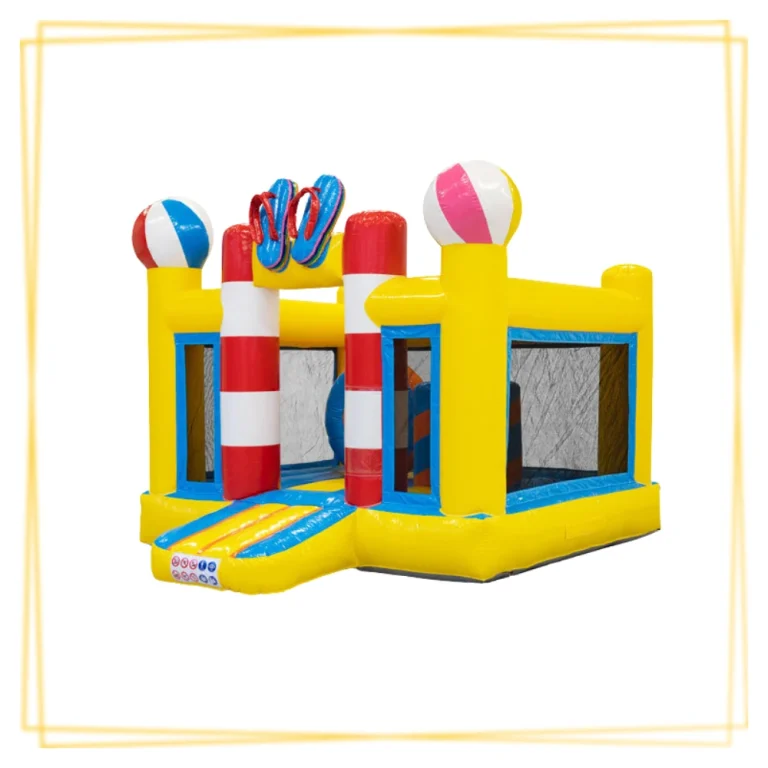 château gonflable Playa coloré pour enfants thème plage
