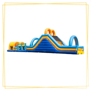 Parcours gonflable Maxi Aventure 2 parties avec obstacles pour événements sportifs