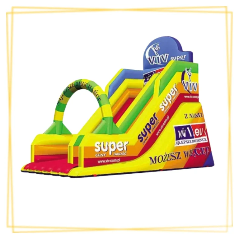 Grand toboggan gonflable coloré pour animation enfants