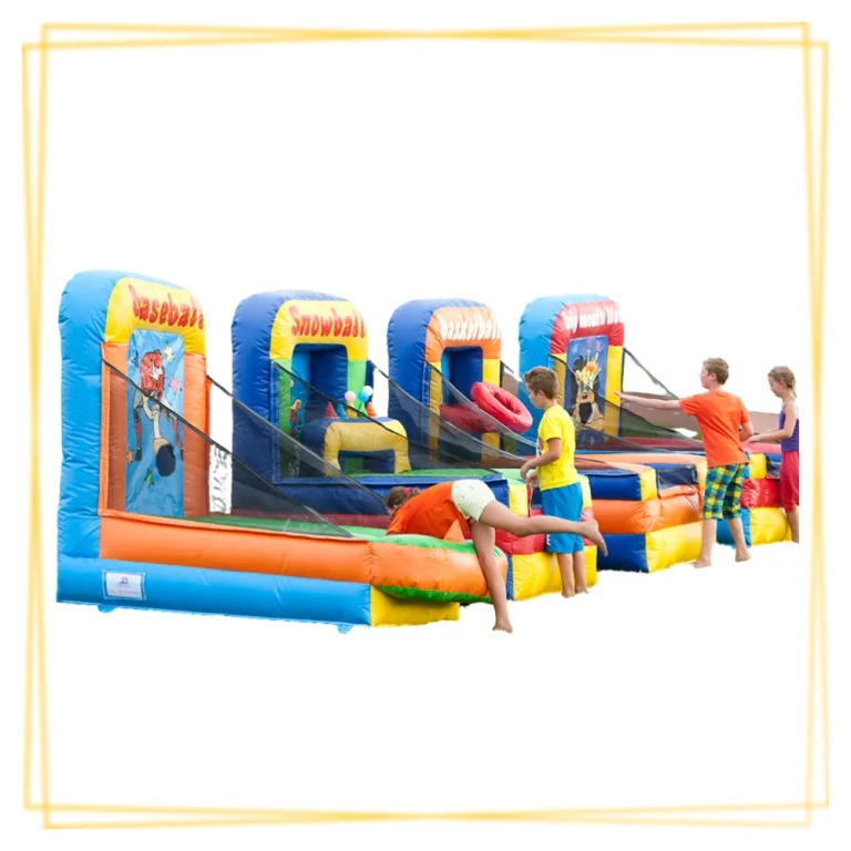 stands gonflables de kermesse avec plusieurs jeux pour enfants
