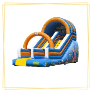 Toboggan marin gonflable à thème aquatique pour animation enfants